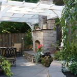 After - Fireplace and pergola